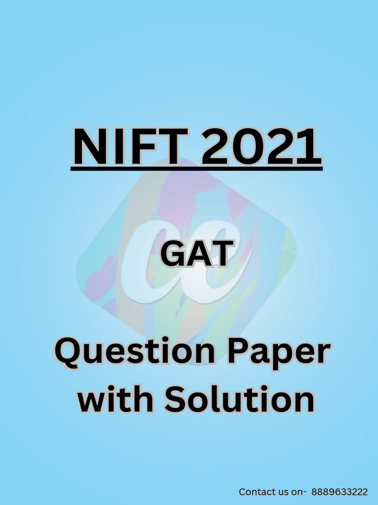 NIFT 2021 GAT Syllabus Overview | PDF | Rupee