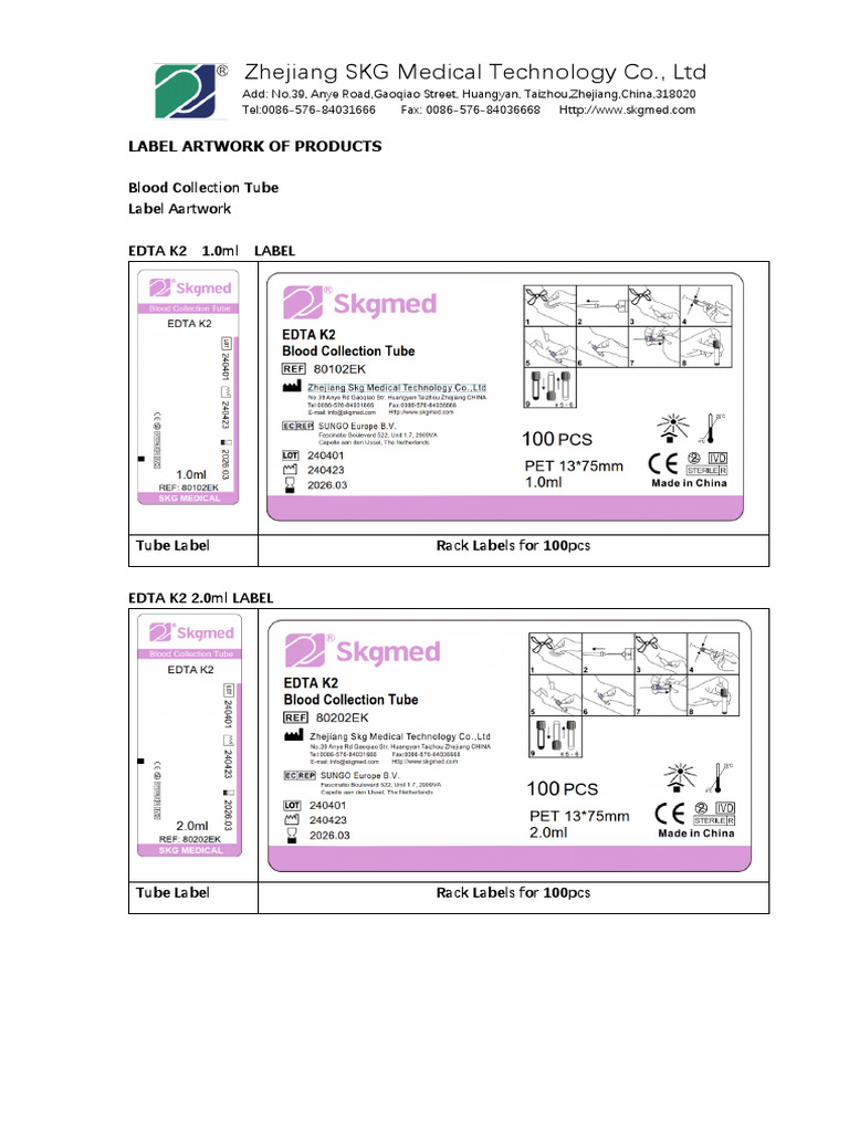Label Artwork of Products | PDF | Clinical Medicine | Medical Specialties