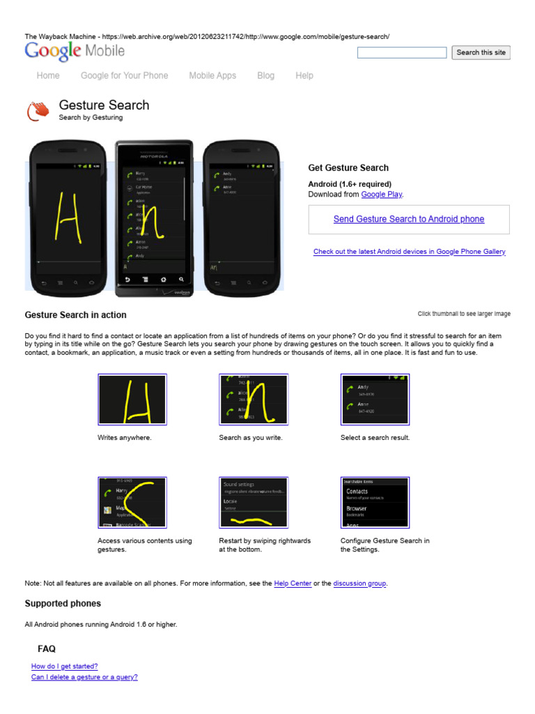 Gesture Search: Quick Mobile Searching | PDF | Android (Operating ...