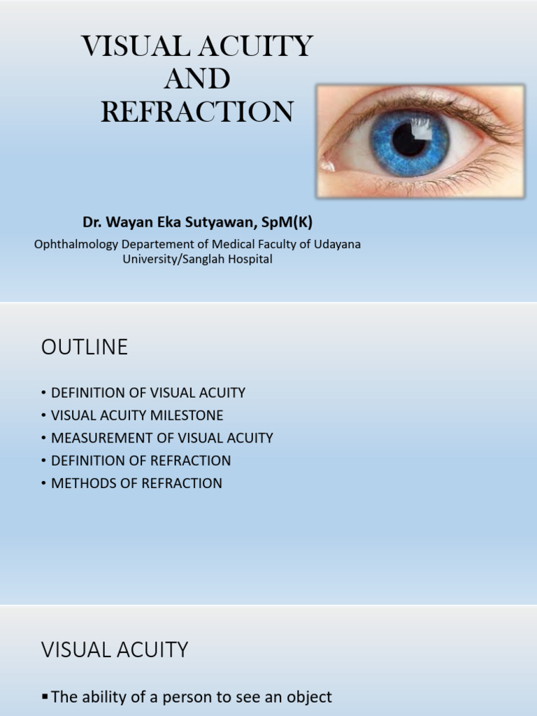 Understanding Visual Acuity and Refraction | PDF | Visual Acuity | Eye