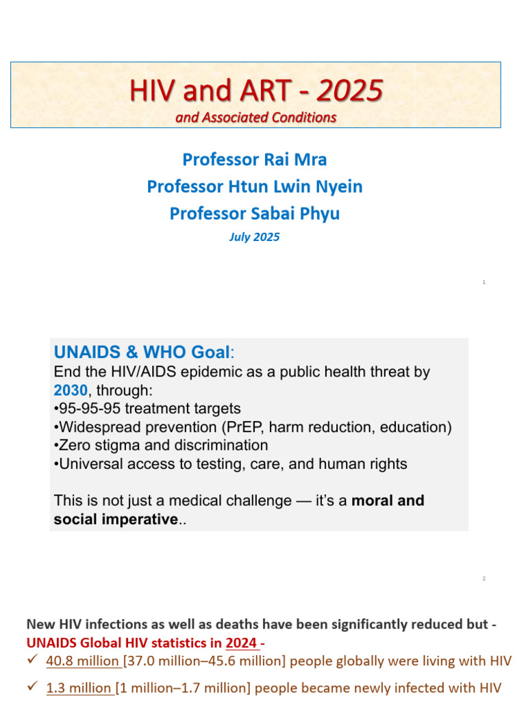 Global HIV Statistics and ART 2025 | PDF | Diagnosis Of Hiv/Aids ...
