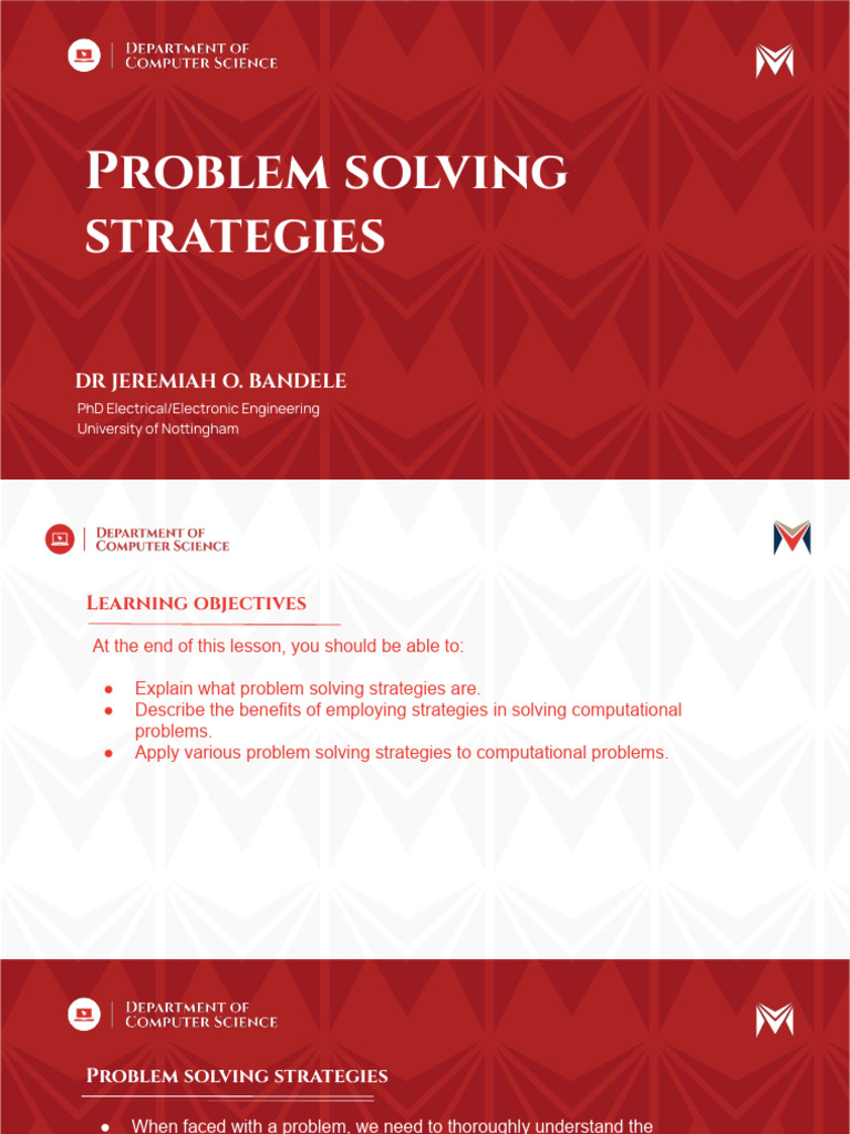 Problem Solving Strategies Explained | PDF | Brainstorming | Heuristic