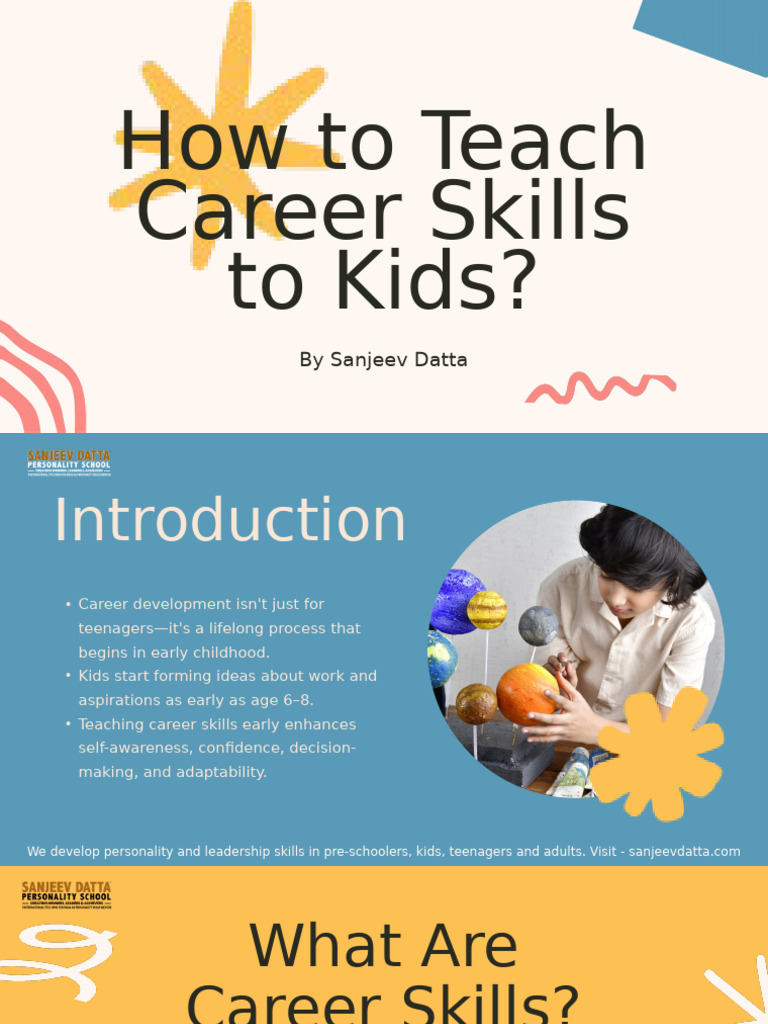 How To Teach Career Skills To Kids? | PDF | Adolescence | Leadership