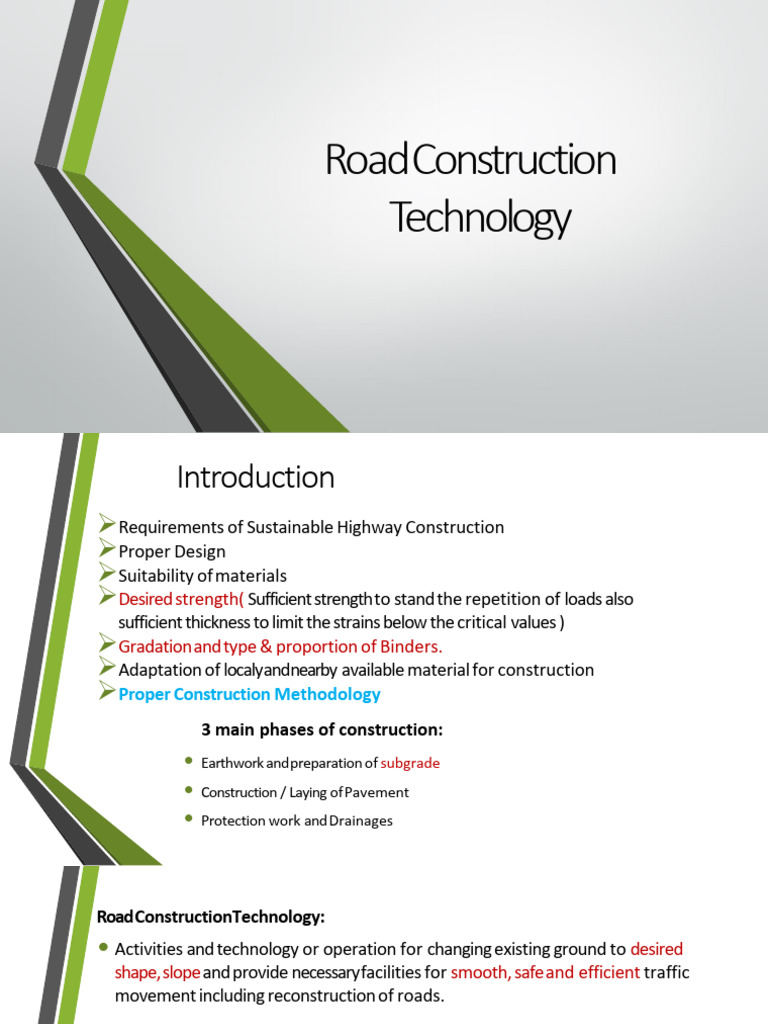 Sustainable Road Construction Techniques | PDF | Road Surface | Concrete