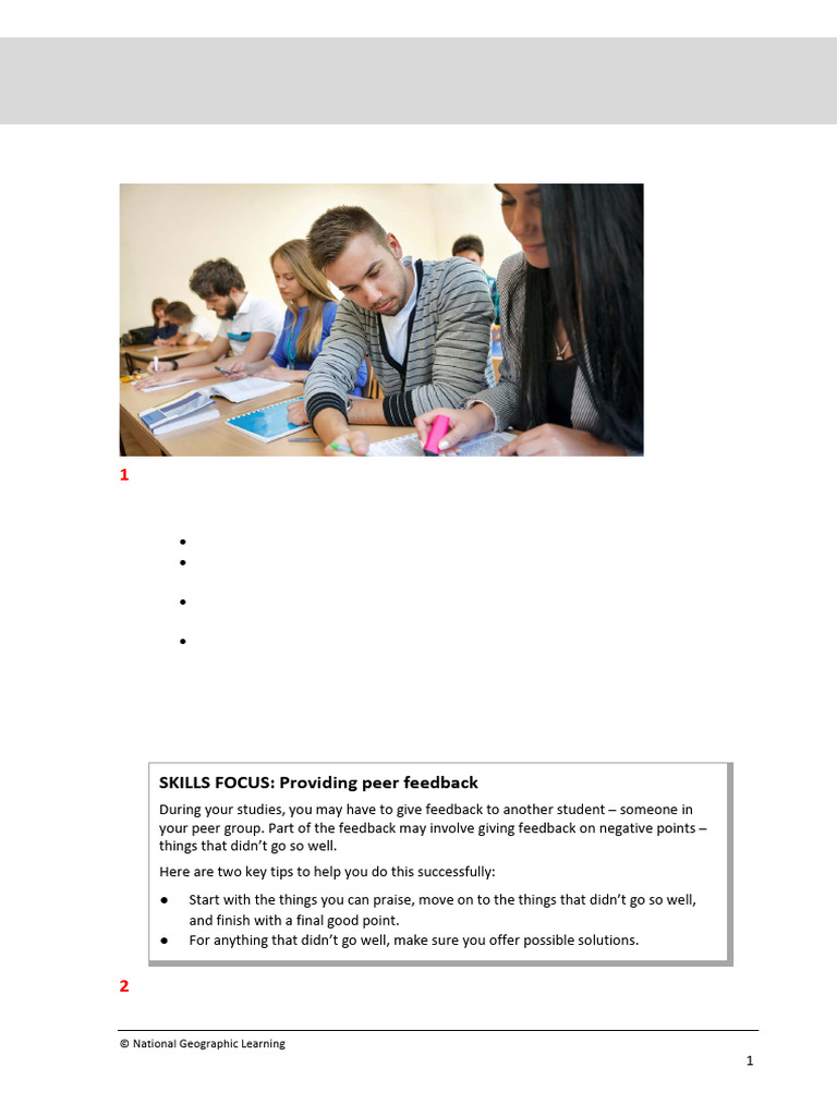 Effective Peer Feedback Techniques | PDF | Cognition | Learning