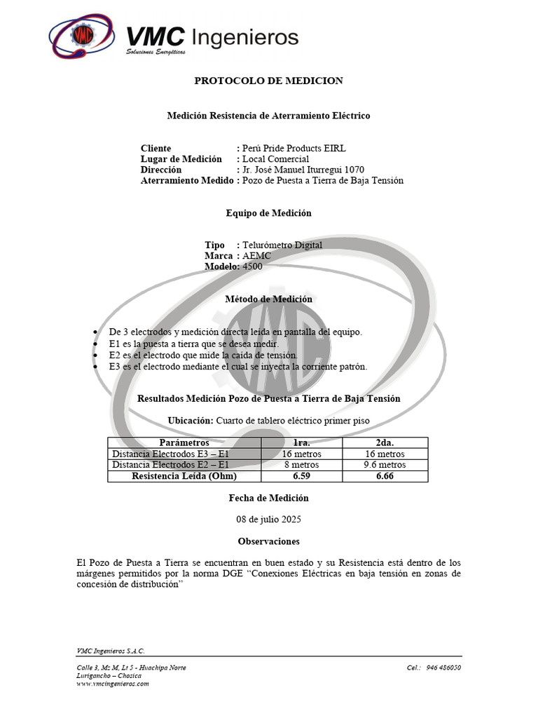Medición de Resistencia de Aterramiento | PDF