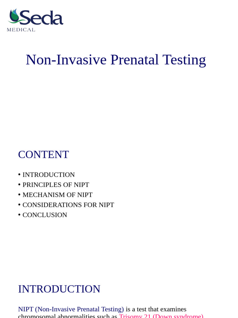 Overview of Non-Invasive Prenatal Testing | PDF