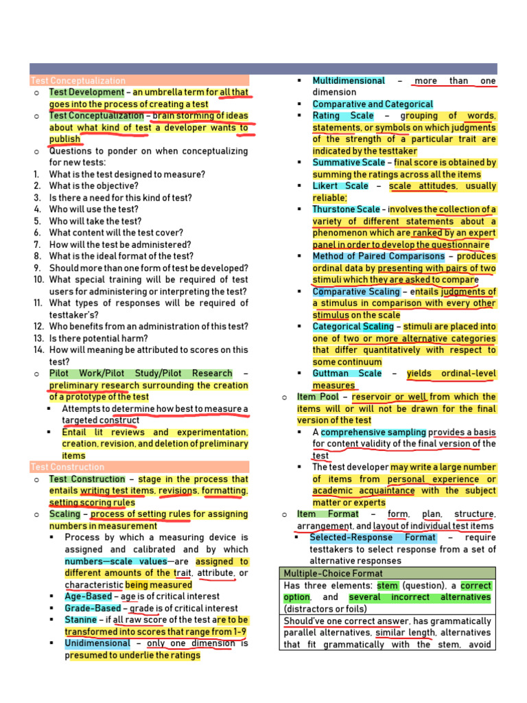 O'Class Speed Test Development Guide | PDF | Validity (Statistics ...