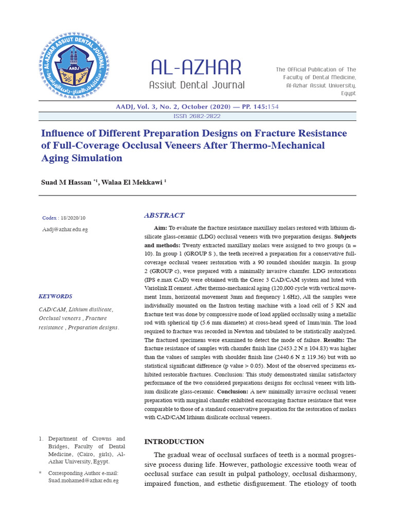 AADJ Volume 3 Issue 2 Pages 145-154 | PDF | Dentistry Branches