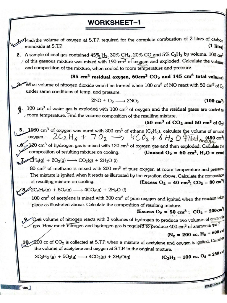 Chemistry MOLE CONCEPT & Stoichiometry Questions | PDF