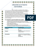 La Evaluación en El Nuevo Currículum