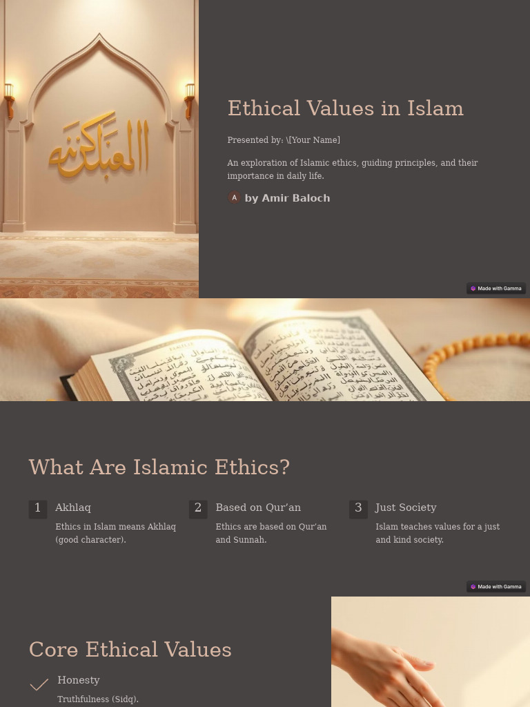 Islamic Ethical Values Explained | PDF