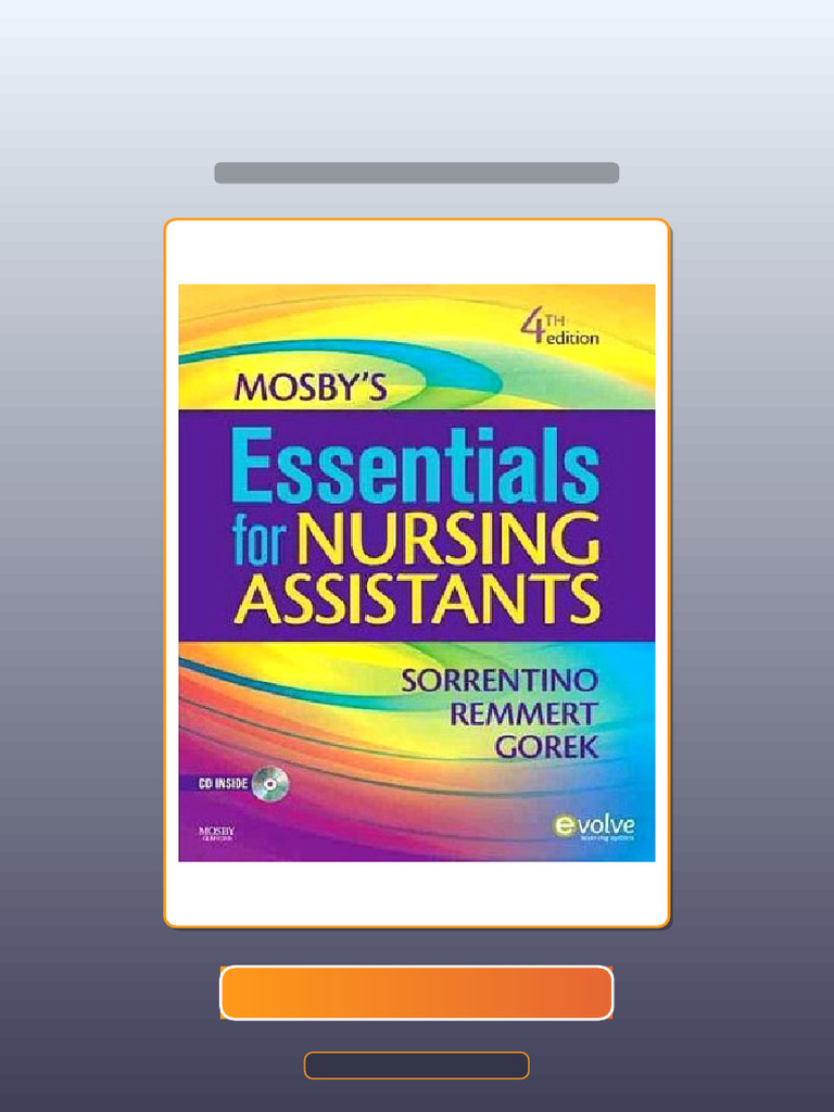 Mosbys Essentials For Nursing Assistants 4th Edition Sorrentino