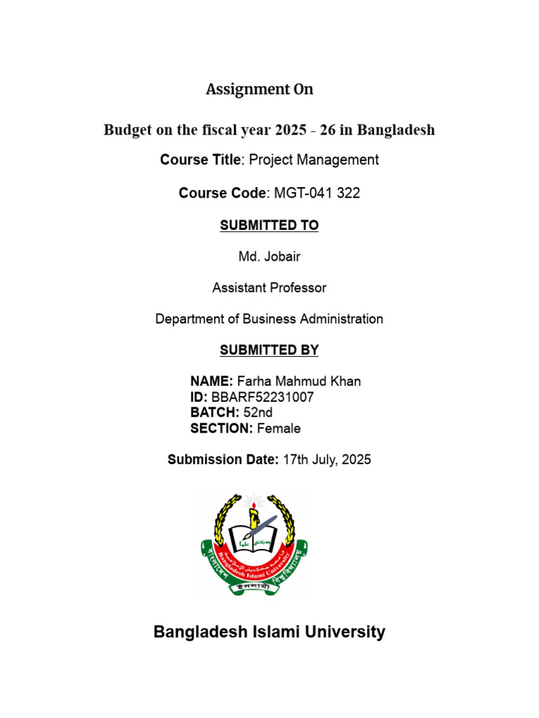 Bangladesh Budget 2025-26 Overview | PDF | Taxes | Government Budget