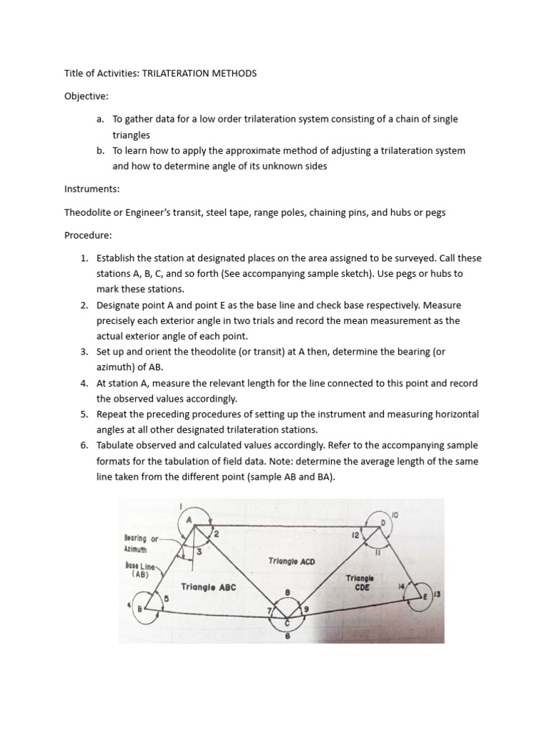 Trilateration Methods for Surveying | PDF | Triangle | Circle