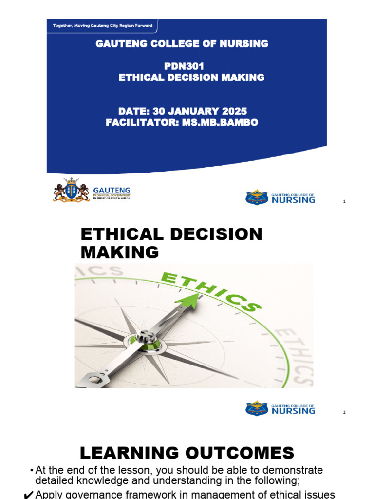 Ethical Decision Making in Healthcare | PDF | Decision Making | Governance