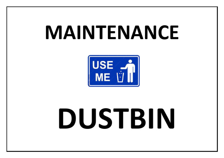 Maintenance Dustbin | PDF