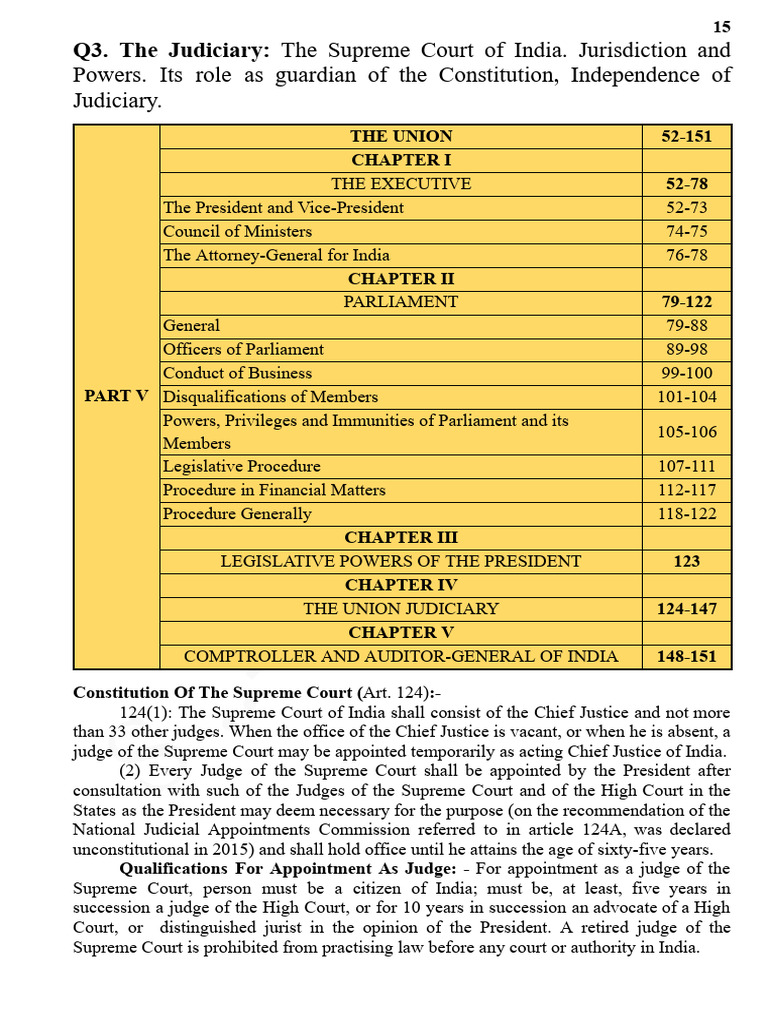 Supreme Court of India: Jurisdiction & Powers | PDF | Governance ...