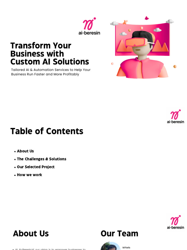 Transform Your Business With Custom AI Solutions PDF Customer