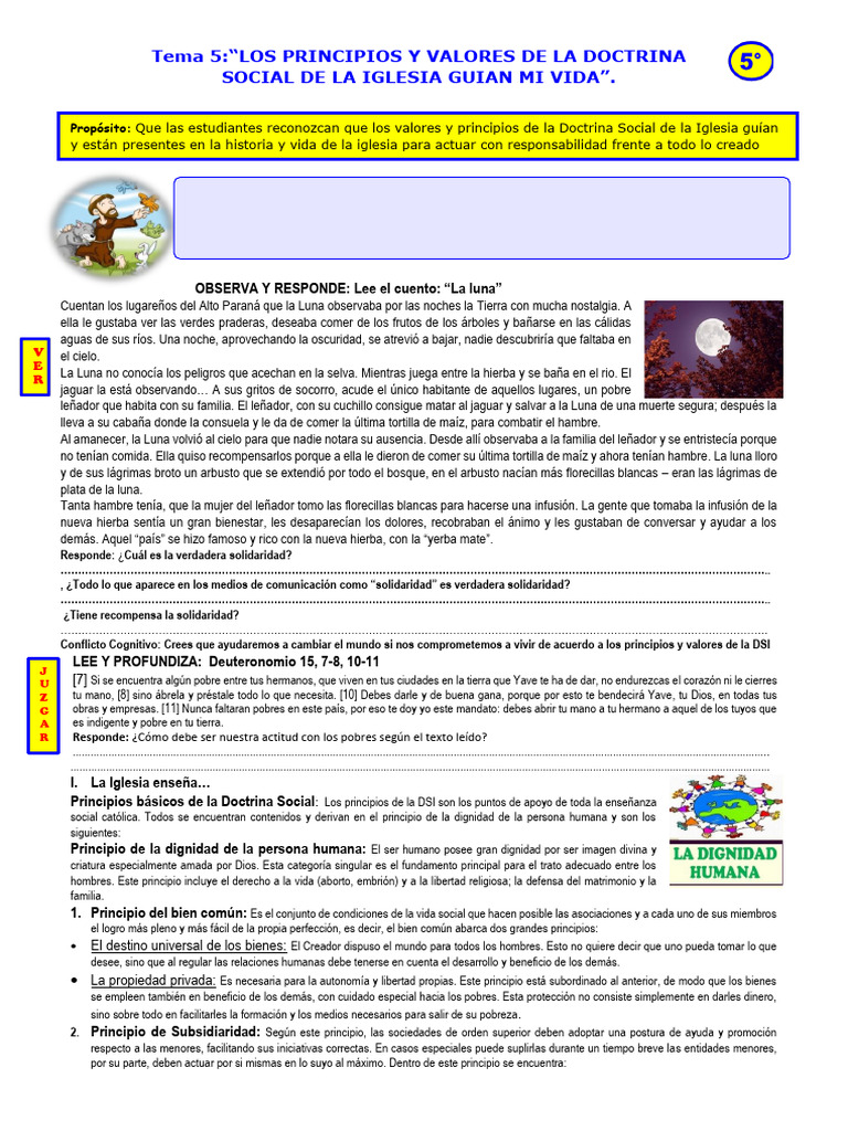 Principios de la Doctrina Social de la Iglesia | PDF | Bien común ...