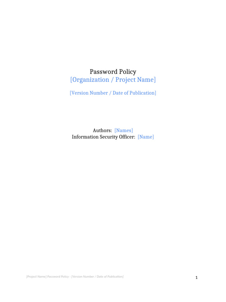 Password Policy Best Practices 2018 | PDF | Password | Superuser