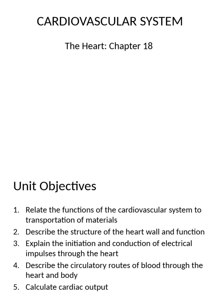 Overview of the Cardiovascular System | PDF | Heart | Heart Valve