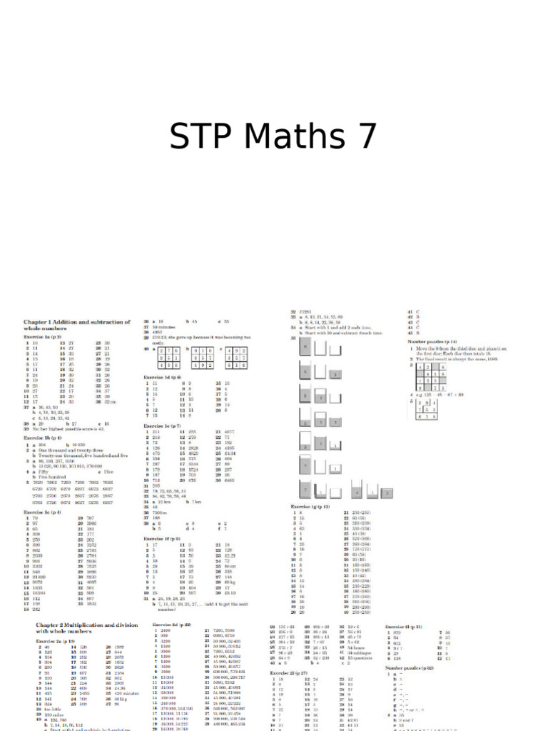STP Maths 7 | PDF