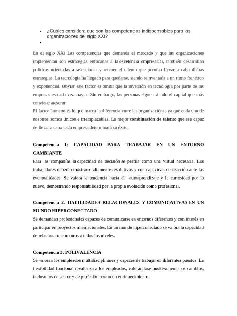 Competencias Clave para el Siglo XXI | PDF | Motivación | Motivacional