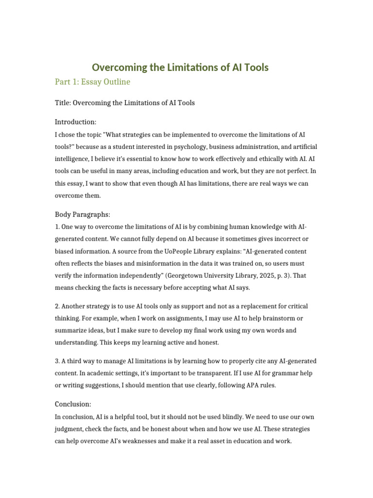 Strategies to Overcome AI Limitations | PDF | Artificial Intelligence ...