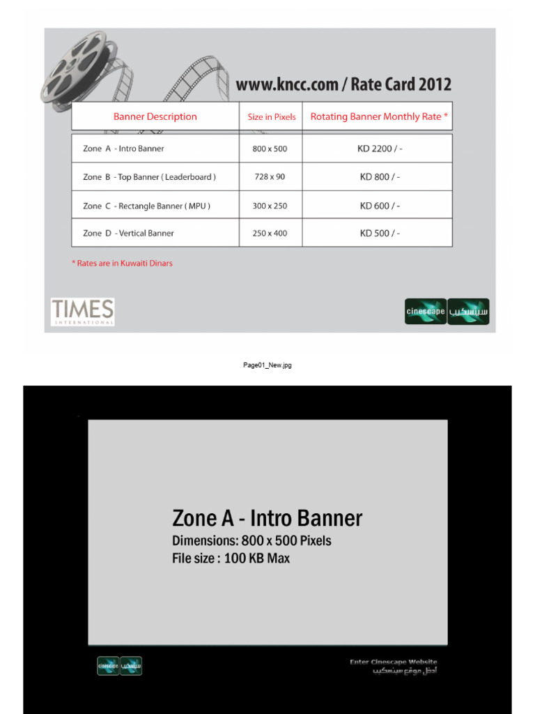 KNCC Website Rate Card 2012 | PDF