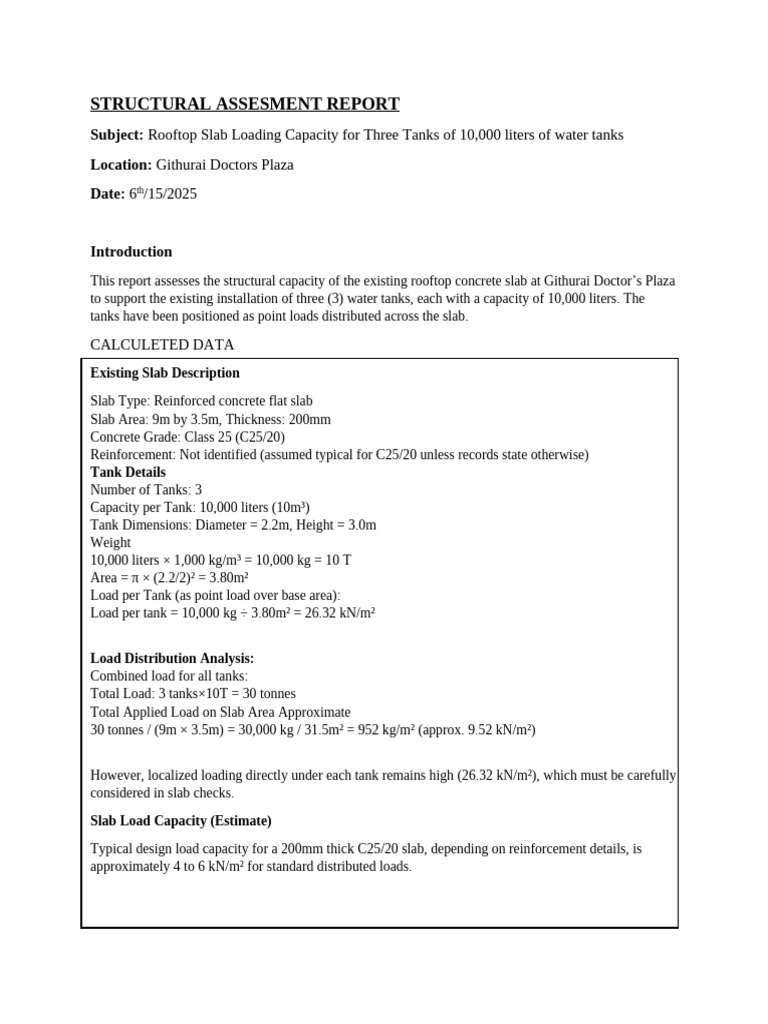 Structural Assesment Report | PDF