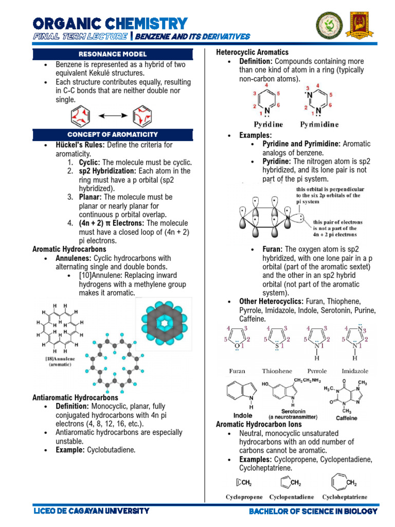 Benzene and Its Derivatives Overview | PDF | Aromaticity | Chemical ...