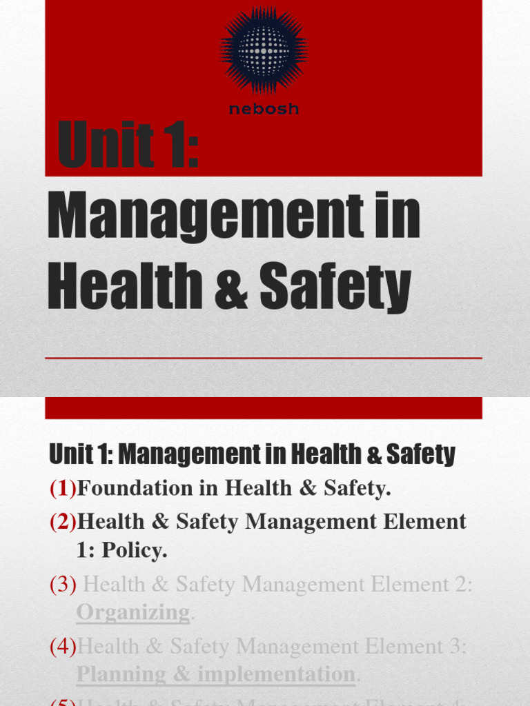 Health & Safety Management Essentials | PDF | Occupational Safety And ...