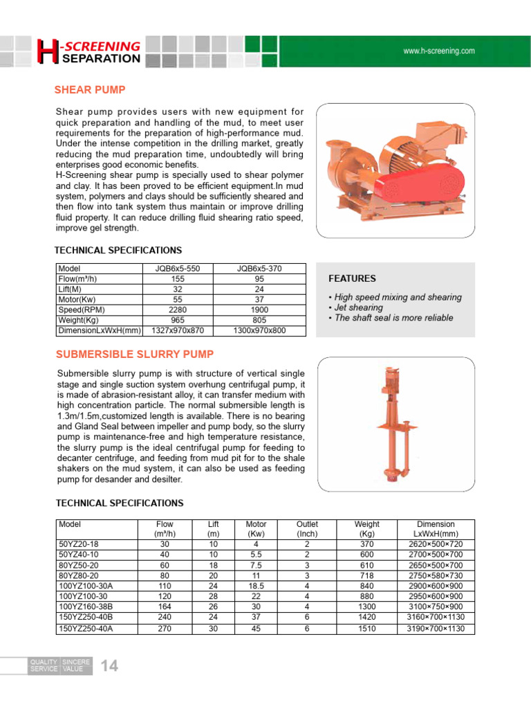 Slurry Pump Specifications Overview | PDF | Pump | Mechanical Engineering