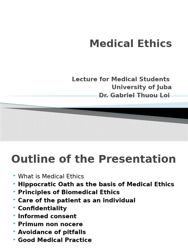 Medical Ethics Overview for Students | PDF | Medical Ethics | Informed ...