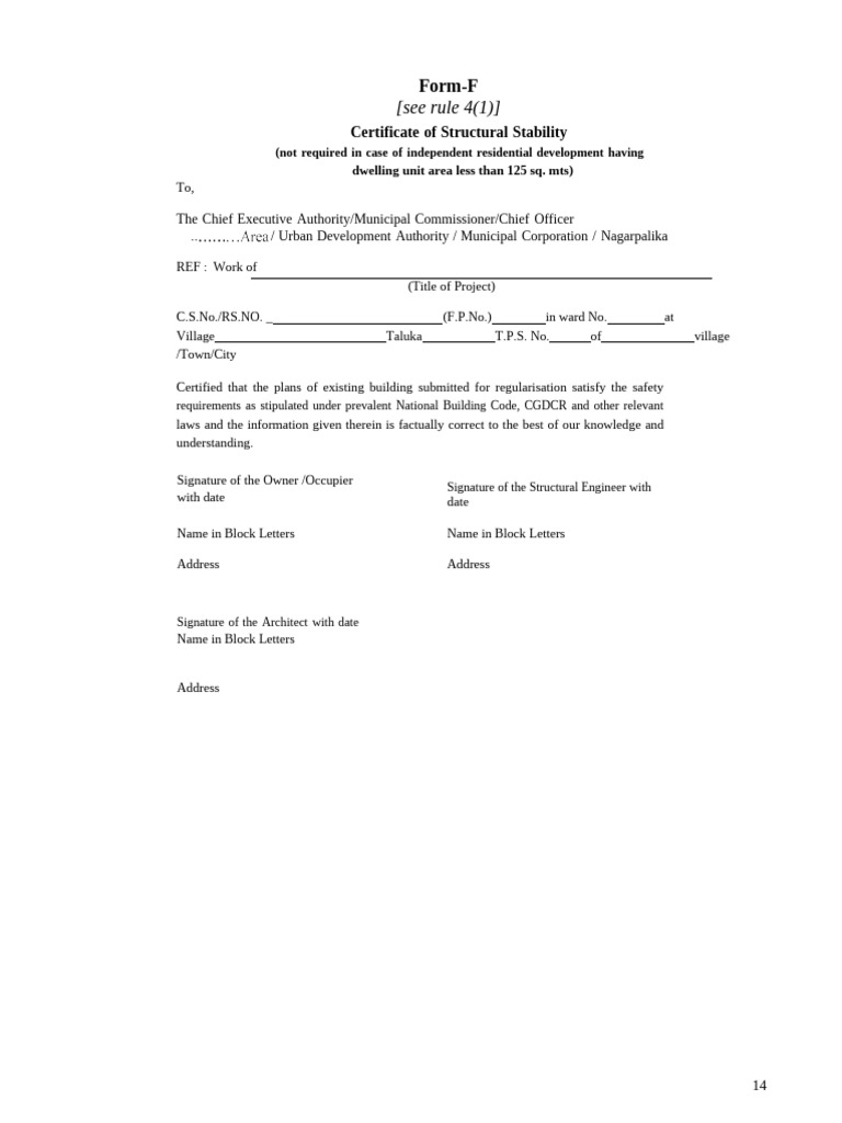 Structural Stability Certificate Format | PDF