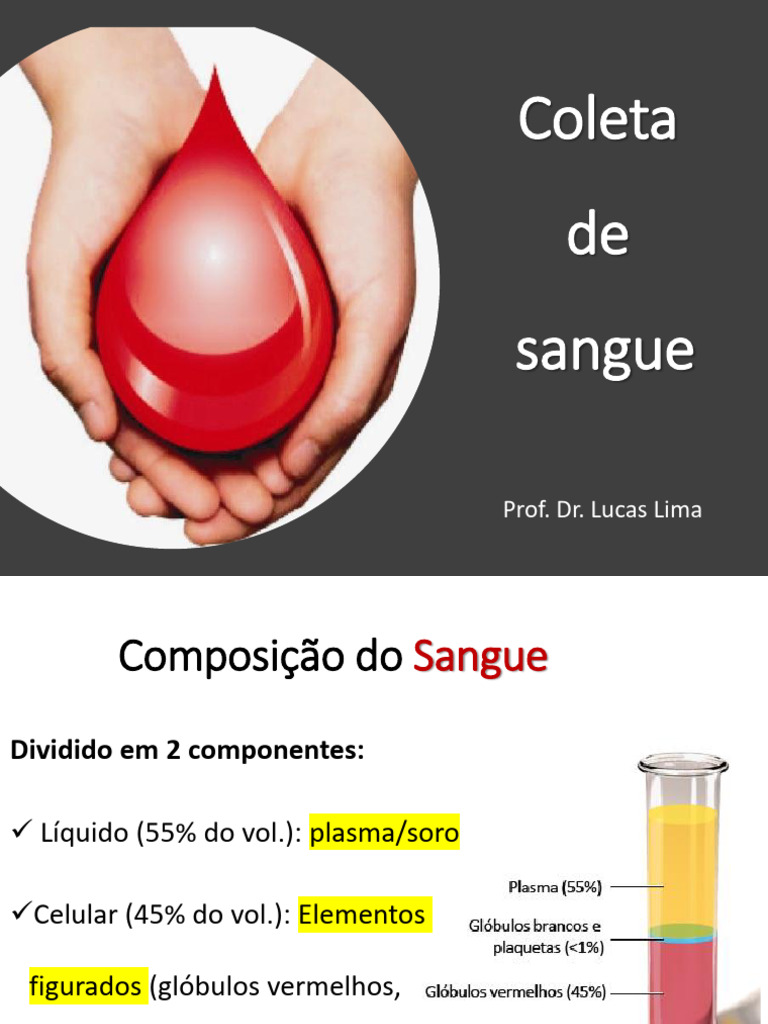 2-Coleta de sangue (1) | PDF | Plasma sanguíneo | Sangue