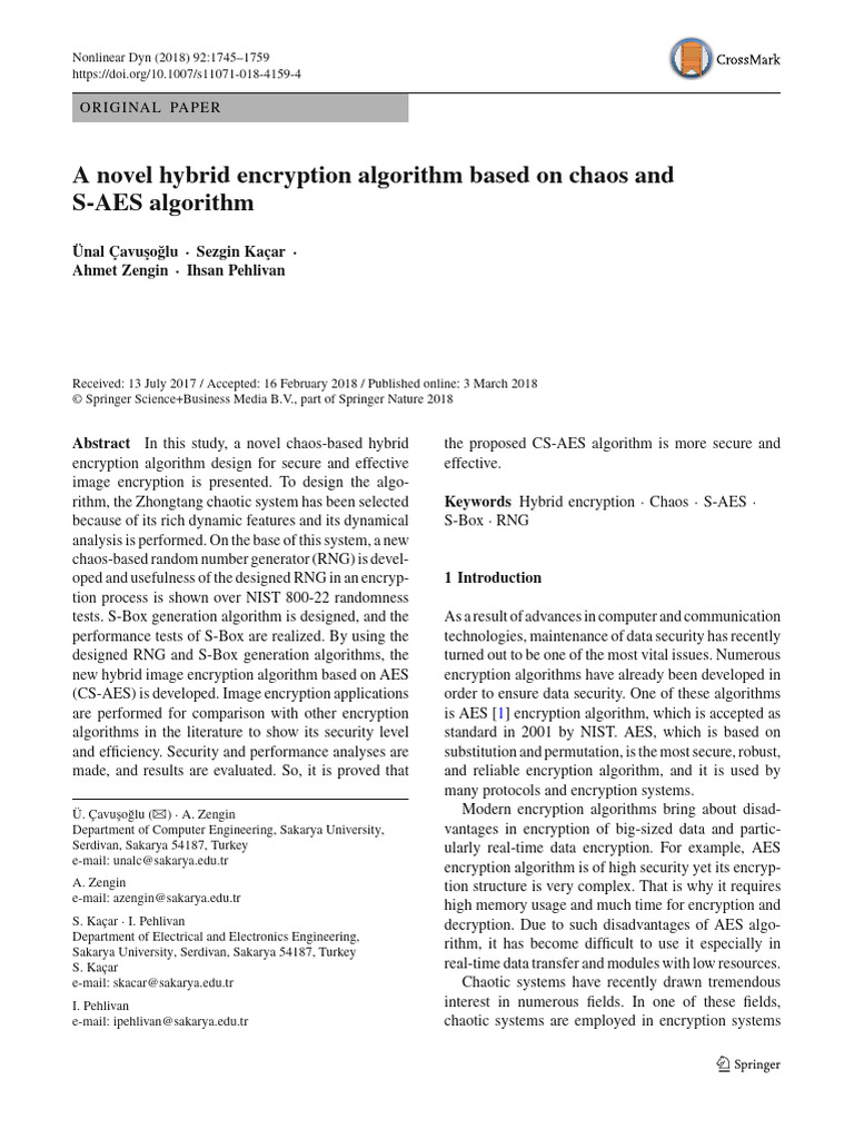 Chaos Sbox | PDF | Chaos Theory | Encryption