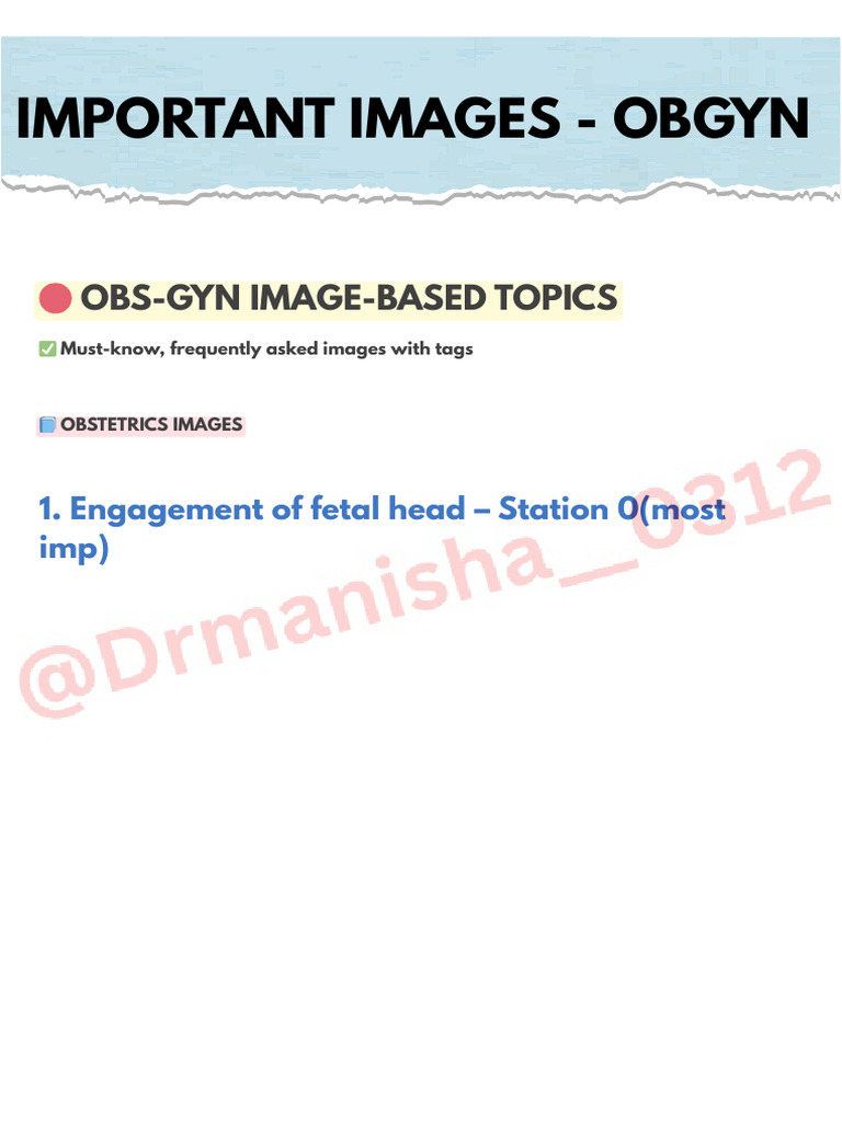 Essential OBGYN Image Guide | PDF