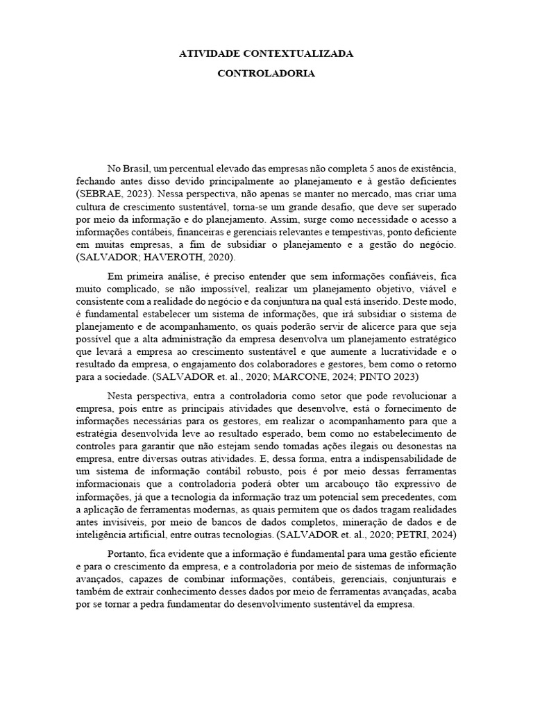 Importância da Controladoria nas Empresas | PDF | Contabilidade | Business
