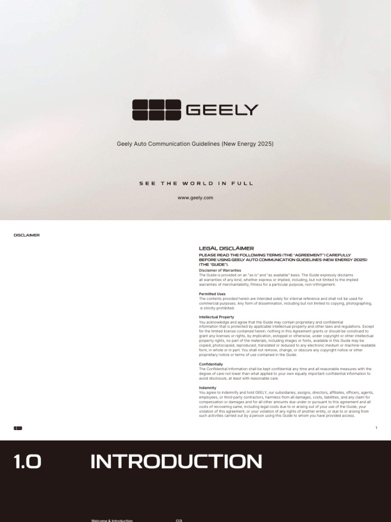 Geely Auto Communication Guide 2025 | PDF | Car