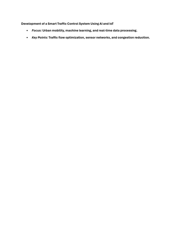AI & IoT Smart Traffic Control System | PDF