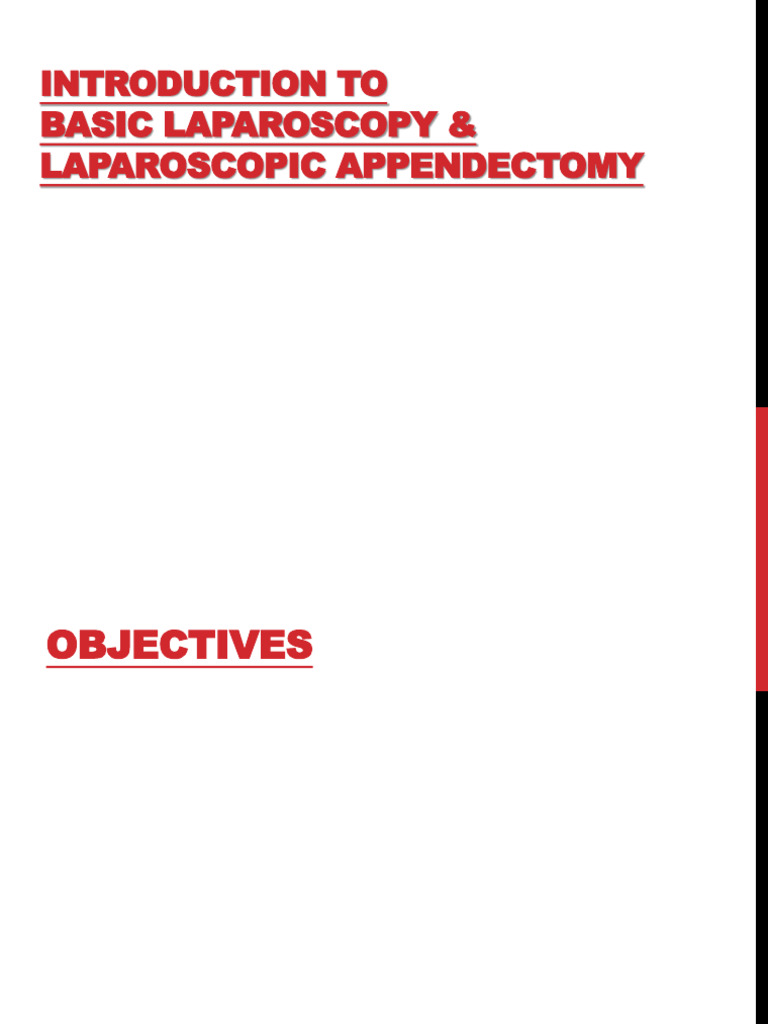 Laparoscopic Surgery & Appendectomy Guide | PDF | Medical Procedures ...