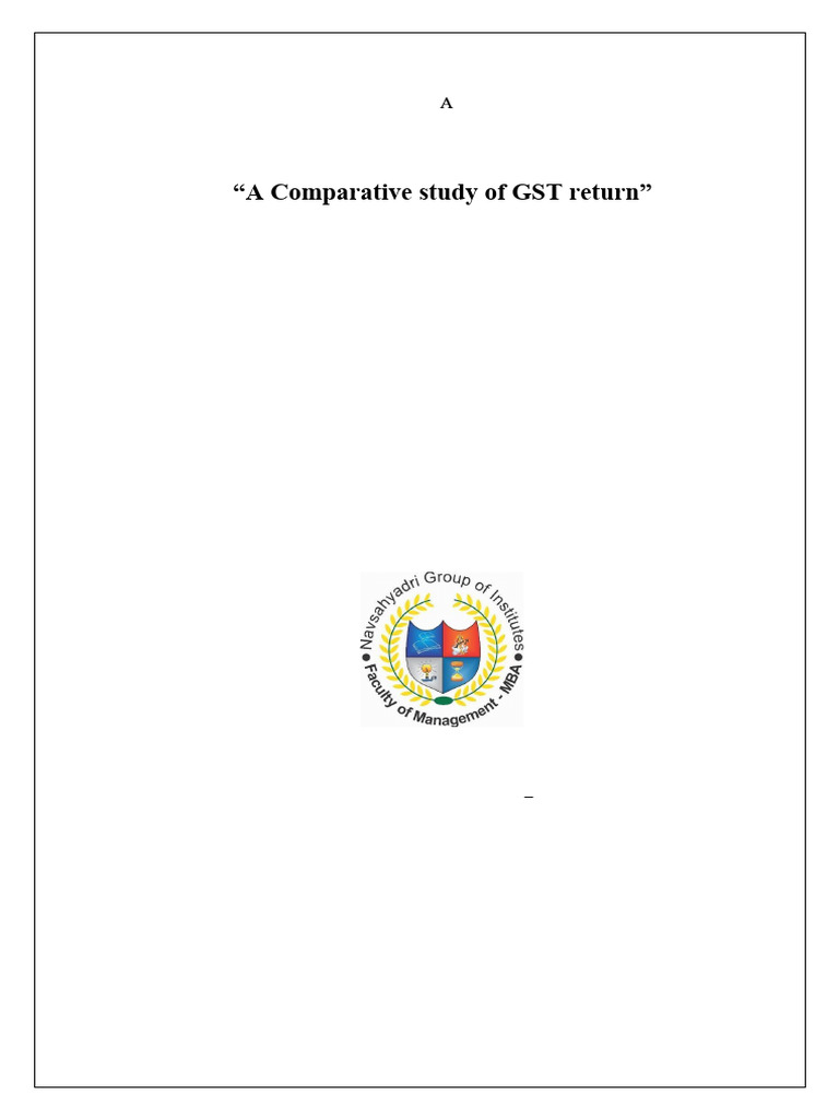 Comparative Study of GST Returns | PDF | Value Added Tax | Taxes