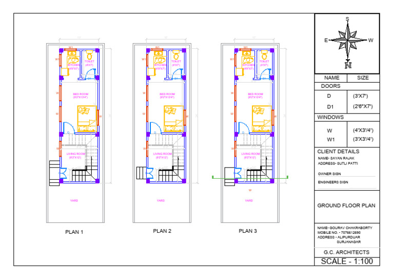 Ground Floor Plan Layout Details | PDF