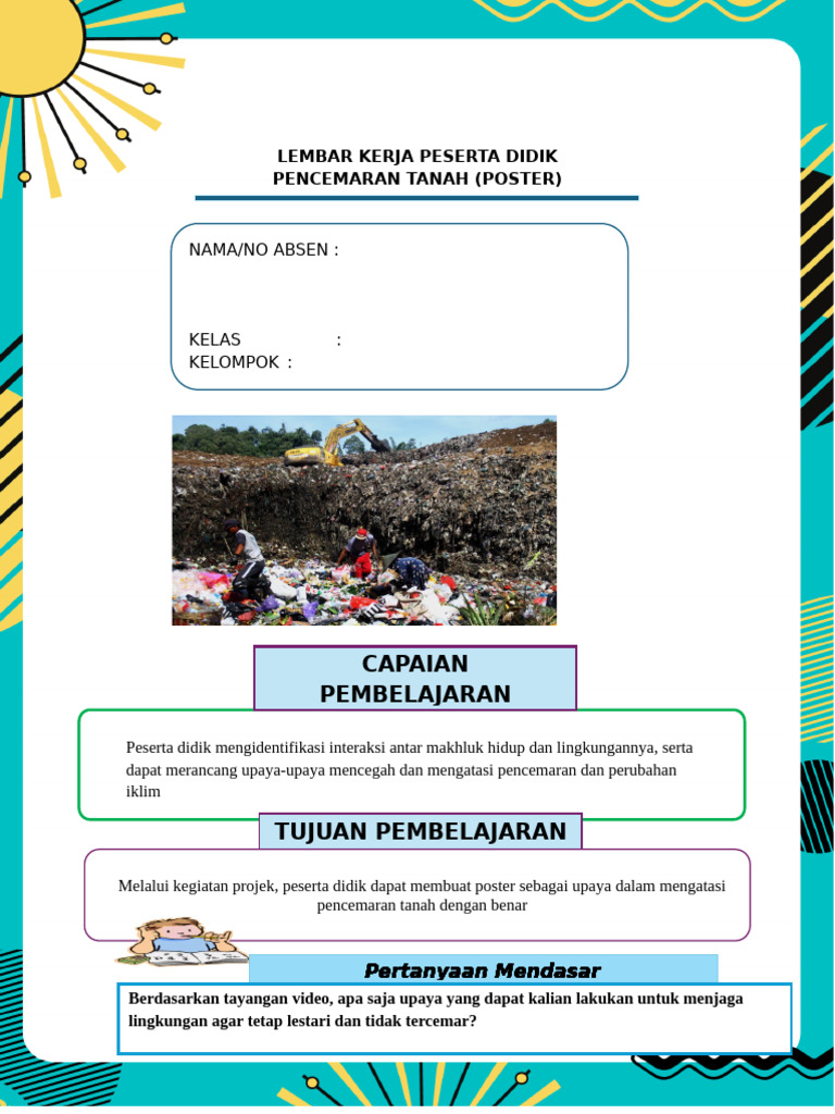 Poster Pencemaran Tanah dan Air | PDF