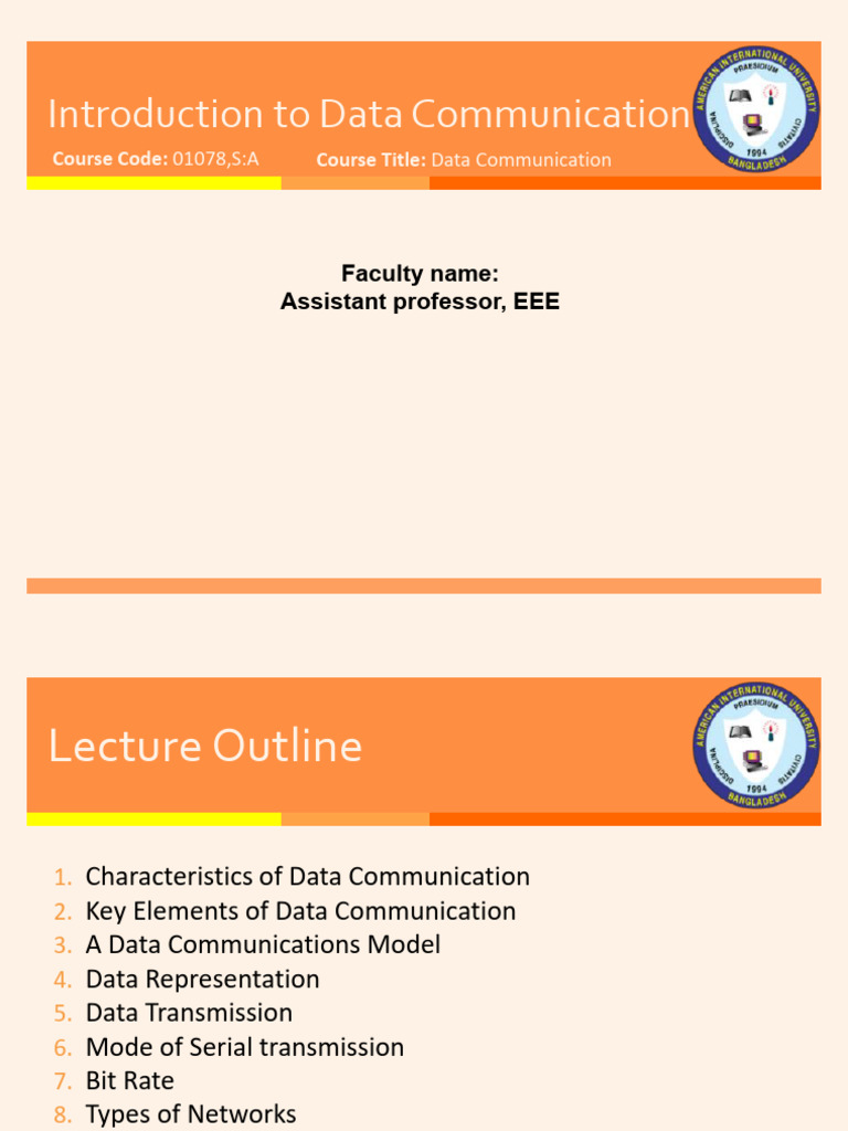 Data Communication Course Overview | PDF | Ascii | Bit