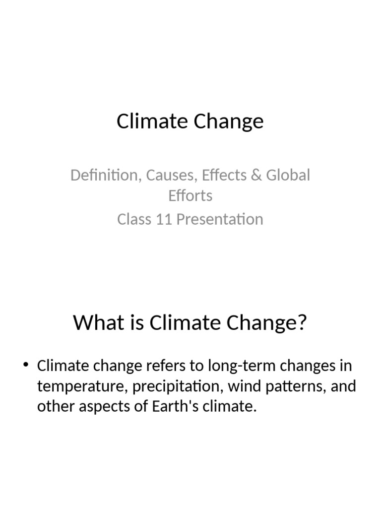 Understanding Climate Change: Causes & Effects | PDF | Climate Change ...