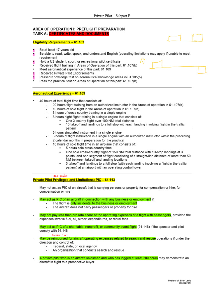 PPL Oral | PDF | Visual Flight Rules | Aircraft