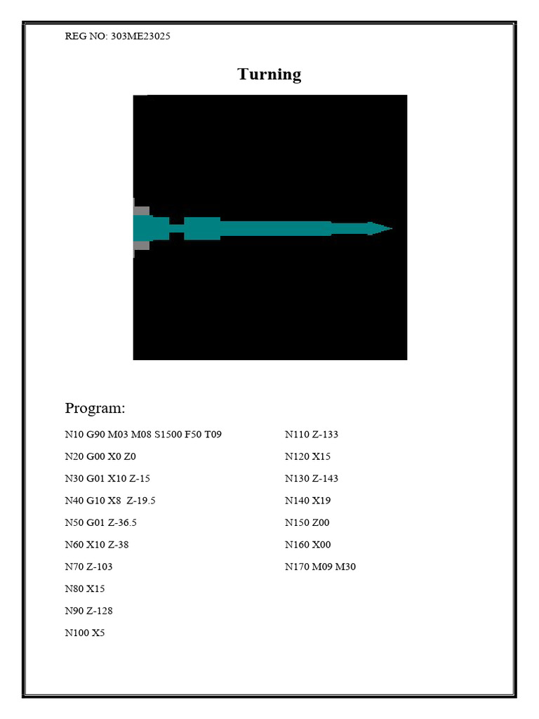 CNC Turning Program Examples | PDF